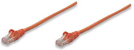 INTELLINET Cat5e Netzwerk Patchkabel, geschirmt, FTP, RJ45 Stecker / RJ45 Stecker, 0.5 m, Orange, 313056