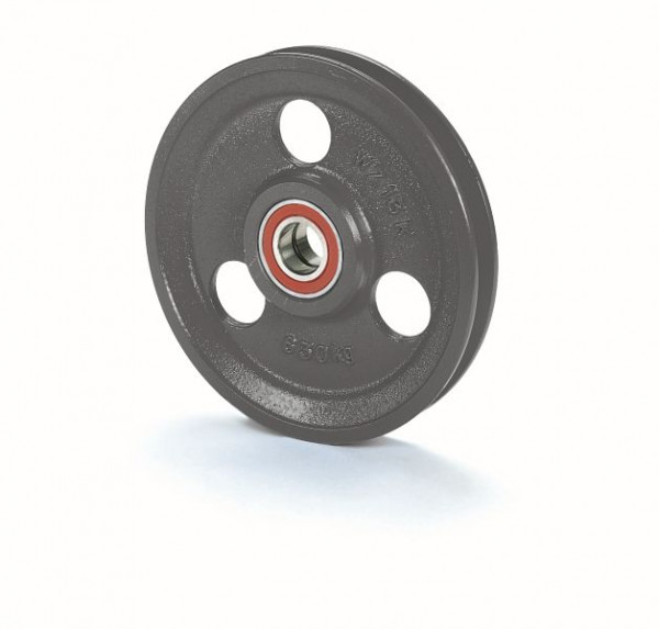 KÖSTER Seilrolle ohne Rollenbock, mit Rillenkugellager WZ 15 K, vorgesehener Seildurchmesser 14-16 mm, 140.110.150