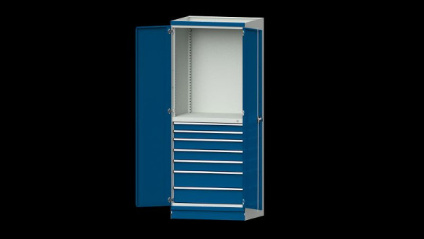 ANKE Werkbänke Basisschrank modulares Schranksystem, Serie 910 V, Modell 3005, 865 x 720 x 2200 mm, RAL 7035/5010, 631.172