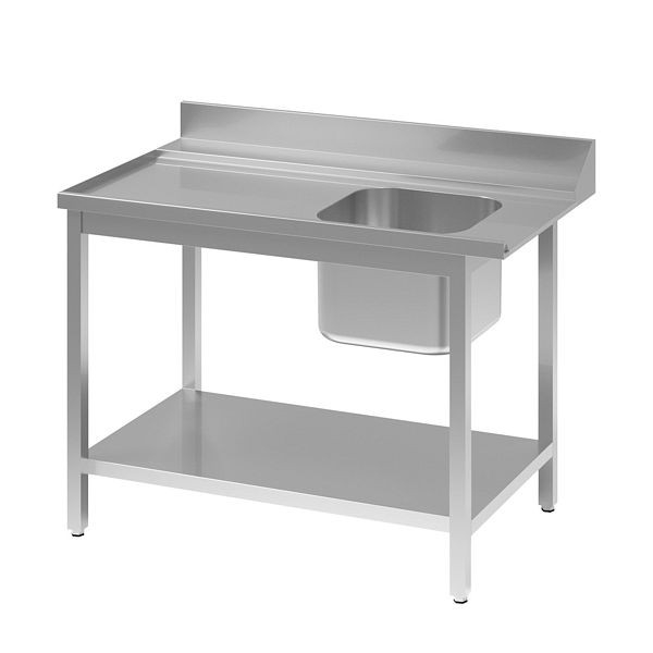 Vaiotec TOPLINE Zulauftisch 700, 1 Becken rechts, Anbauseite links L: 1400 mm, 11513