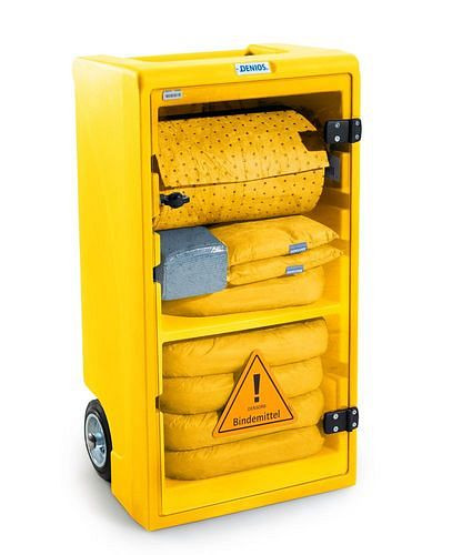 DENSORB Mobiles Notfallset, Bindemittel im gelben Caddy Small, Spezial, 290817