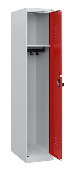 C+P Spind Evolo PLUS, 1 Abteil, 1530x300x500mm, 7035/3020, Drehriegel, 0490005-10 S10005