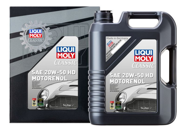 LIQUI MOLY Classic Motorenöl SAE 20W-50 HD, Kanister Kunststoff, VE: 5 Liter, 1129