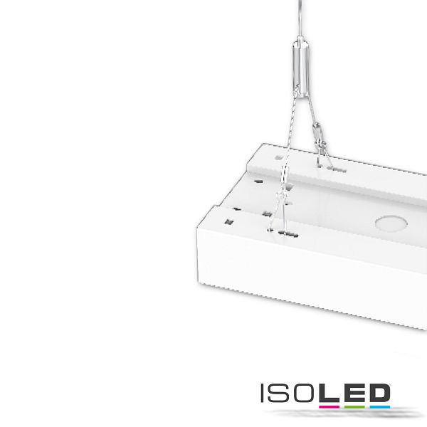 ISOLED Seilabhängung mit Doppel-Rutschklemme für Langfeldleuchte, 20-160cm, 1 Paar, 115819
