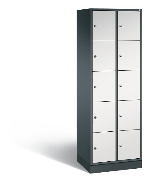 C+P Schließfachschrank Intro, 10 Fächer, H1950xB620xT490 mm, Anthrazit/Grau, 8570-201 S10285