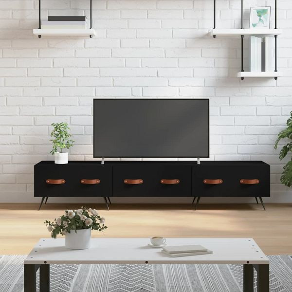 vidaXL TV-Schrank Schwarz 150x36x30 cm Holzwerkstoff, 829125