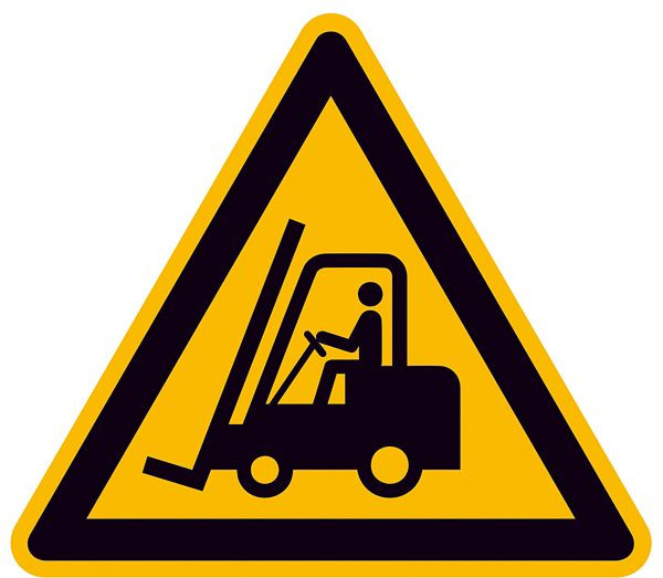 SafetyMarking Warnschild, Warnung vor Flurförderzeugen, Länge 20 cm, Aluminium, 11.A8232