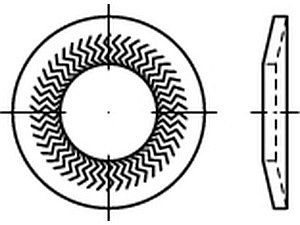 ART 88124 TECKENTRUP-Sperrkantscheiben C 60 flZnnc NSK-M 8 flZn VE=S (1000 Stück)