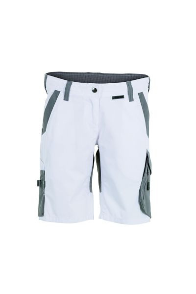 Planam Norit Damen Shorts, weiß/zink, Größe XS, 6468040