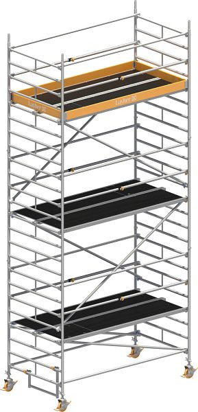 Layher Gerüst Uni Breit P2 mit Uni Telegeländer, Max. Plattformhöhe: 5,20 m, 1412105