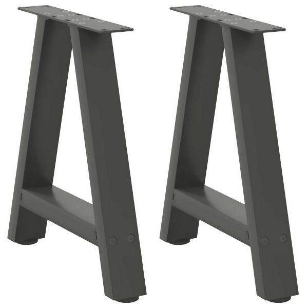 vidaXL Couchtischbeine A-Form 2 Stück Anthrazit 50x(42-43) cm Stahl, 4012834