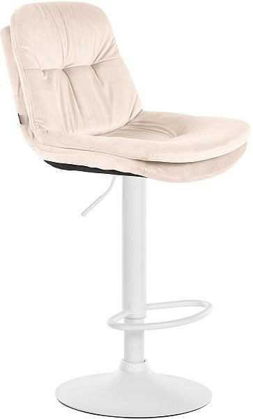 CLP Barhocker Laurel Samt weiß, creme, 323964, 4255716317102