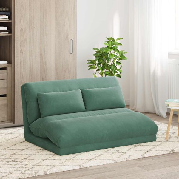 vidaXL Bodenstuhl Meergrün 110 x 82 x 55 cm Samt, 42028218