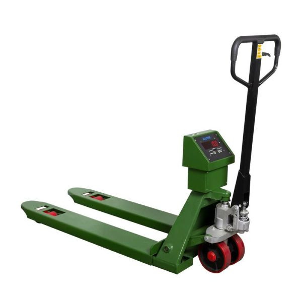 ALLPAX Hubwagen mit Waage, 2 t, 0,5 kg Anzeigeschritte, 10011848, 4251193680920