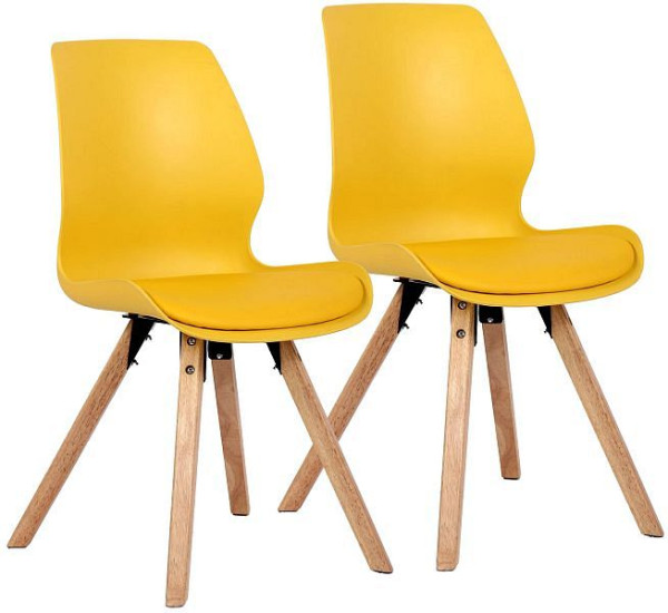 CLP 2er Set Stuhl Luna Kunststoff, gelb, 322277, 4251756491284