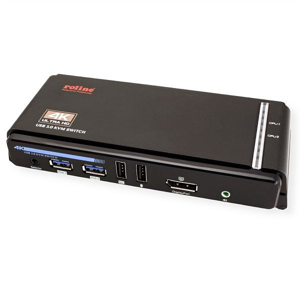 ROLINE DisplayPort USB 3.2 Gen 1 KVM Switch, 1 User - 2 PC, 14.01.3331