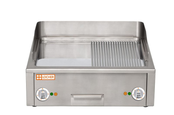 Locher Burger-Bratplatte Breite: 1000 mm hartverchromt, gerillt, 1/3 gerillt, 211483