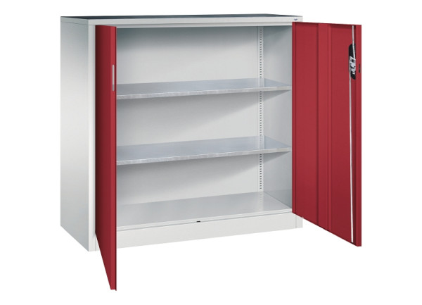 C+P Flügeltürenschrank Acurado, H1200xB1200xT500mm, 7035/3003, 8531-000 S10215