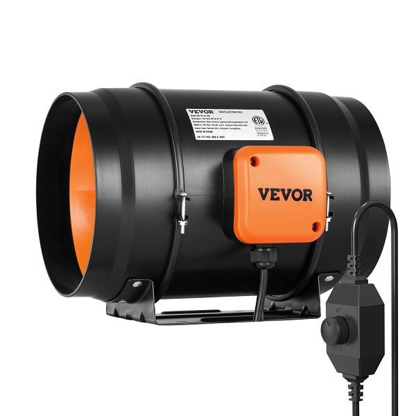 VEVOR 126W Inline-Kanalventilator Rauchabzug HVAC-Abluftgebläse-Kit AC, XLGDFJYCHSAC845CBV2