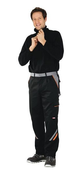 Planam Visline Bundhose, schwarz/orange/zink, Größe 24, 2421024