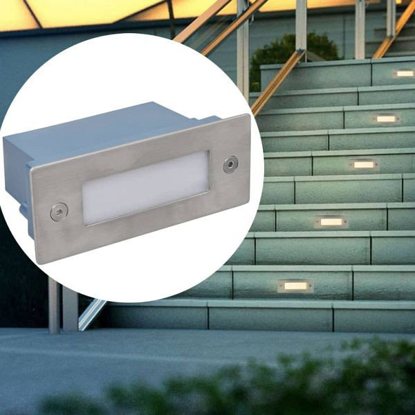 vidaXL LED-Wandeinbauleuchten für Treppen 6 Stück 44x111x56 mm, 272493