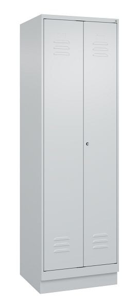 C+P Mehrzweckschrank Classic PLUS, Wäsche-/Kombispind, Sockel, 2 Abteile, 1950x600x500mm, 7035/7035, Zylinderschloss, 080620-20 S10024
