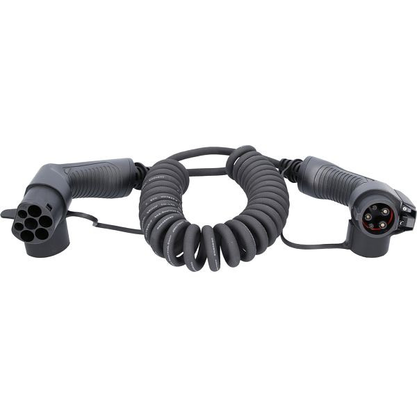 KS Tools Ladekabel, spiral, Typ 2 / Typ 1 3,7 kw, 230 v, 16 a, 5 Meter, 117.7310
