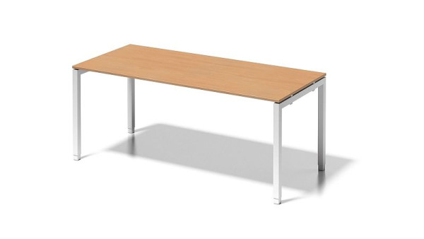 Bisley Cito Schreibtisch, 650-850 mm höheneinstellbares U-Gestell, H 19 x B 1800 x T 800 mm, buche/verkehrsweiß, DUH1808BC396