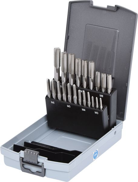 KS Tools HSS Handgewindebohrer-Satz M, Kunststoffkassette 21-teiligM3-M12, 336.0641