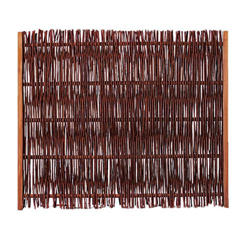 T&J FUEGO Weidengeflechtzaun, 120 x 100 cm, mit seitlichen Rahmen, 36101