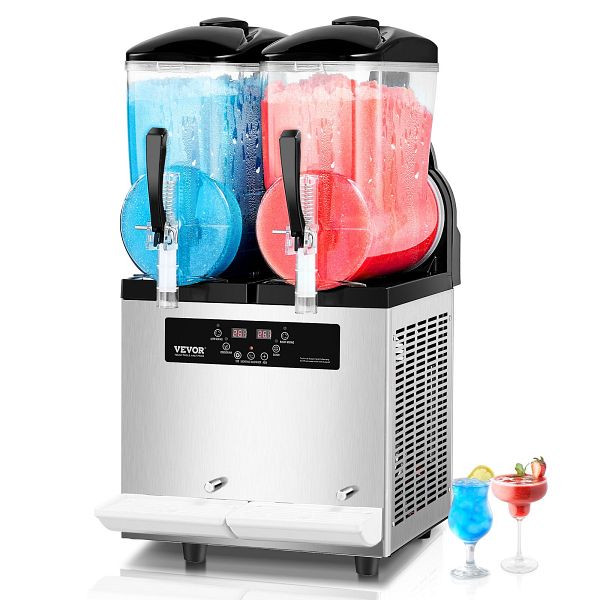 VEVOR 12Lx2 Kommerzielle Slusheis Maschine, Margarita Smoothie Getränk Maker, SYXRJX212LSGYZO0PV2