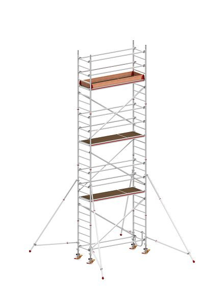HYMER Fahrgerüst nach DIN EN 1004 mit Comfortaufbau, Rahmenteilbreite 0,80 m, Bühnenlänge 2,45 m, Reichhöhe 8,40 m, 877108