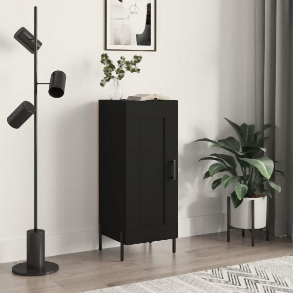 vidaXL Sideboard Schwarz 34,5x34x90 cm Holzwerkstoff, 830453