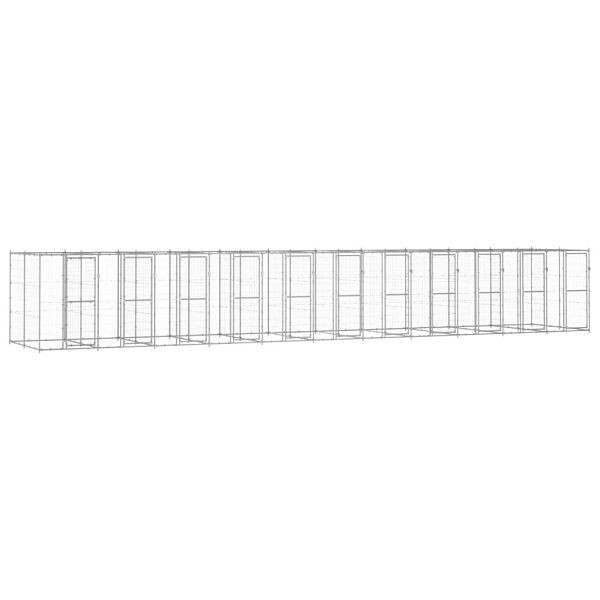 vidaXL Outdoor-Hundezwinger Verzinkter Stahl 26,62 m², 3082291