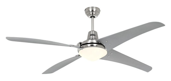 CasaFan Deckenventilator Mirage Chrom gebürstet-Lack silber mit Fernbedienung, 9313210
