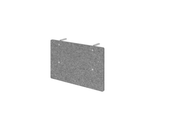 Hammerbacher Sichtblende, Schallschutz für 80er Tisch, grau, VSIA08/5