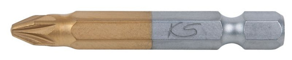 KS Tools 1/4" TiN Bit, 50mm, PZ2, 911.3643, 4042146553817