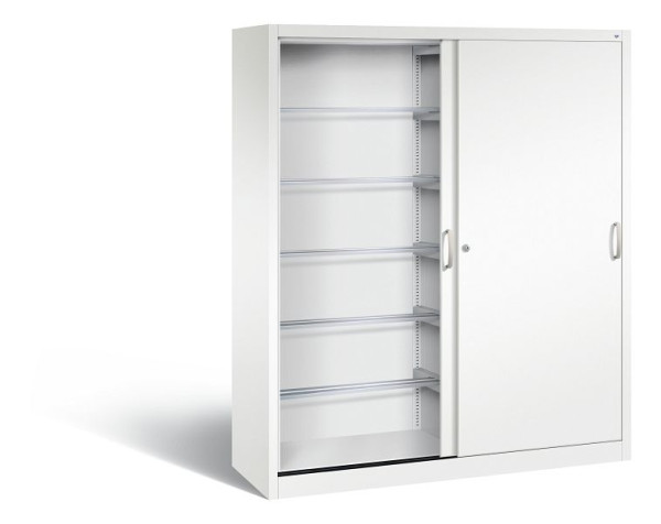 C+P Schiebetürenschrank Acurado, H1950xB1600xT500mm, Farbe: Verkehrsweiß, Bügelgriff, 2150-60 S10045