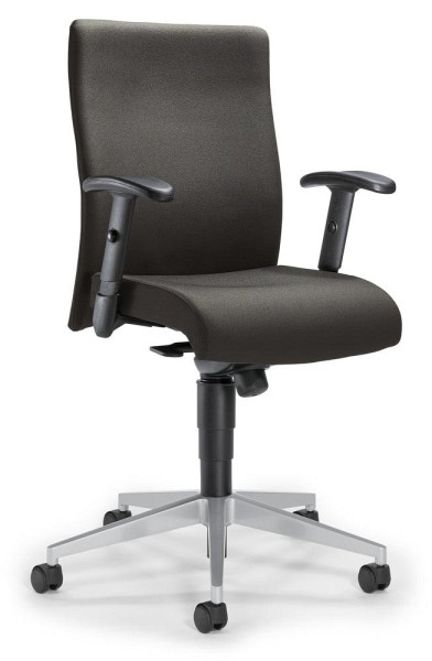 Deskin Bürostuhl DV 30 ohne Armlehnen, Dunkelgrau, 480 x 445 x 1150 mm, 210894