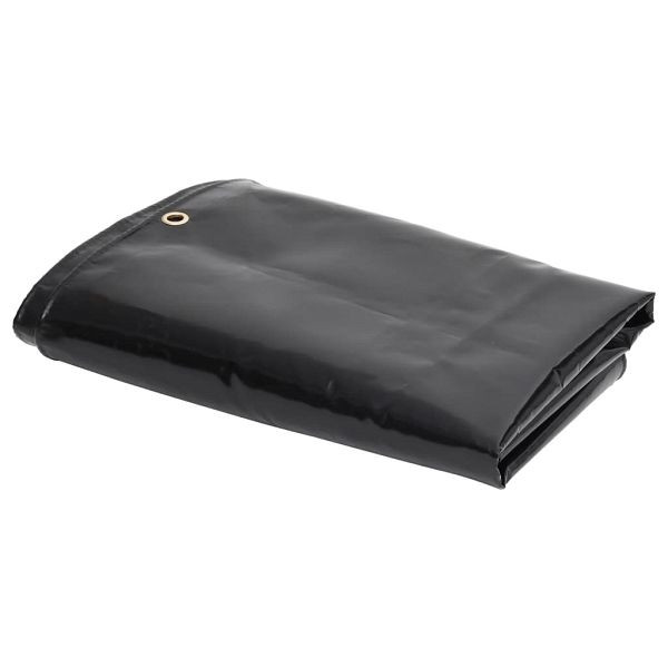 vidaXL Abdeckplane 650 g/m² 1,5x10 m Schwarz, Top-Qualität, 151360