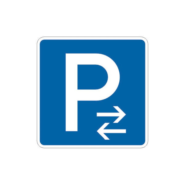Stein HGS Verkehrszeichen 314-31 StVO, Parken Mitte (Aufstellung links), Flachform 2 mm, 840 x 840 mm, RA2, Flachform 2 mm, 314-31.0002