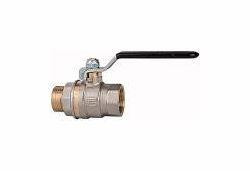 Riegler Kugelhahn mit schwarzem Stahlhebel, leichte Ausführung, Innen/Außengewinde, 103195