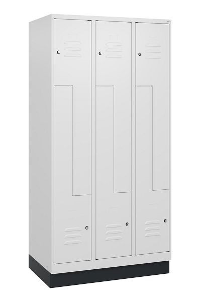 C+P Z-Spind Classic PLUS, Sockel, 6 Abteile, 1800x900x500mm, 9016/9016, Zylinderschlösser, 0800237-306 S10029