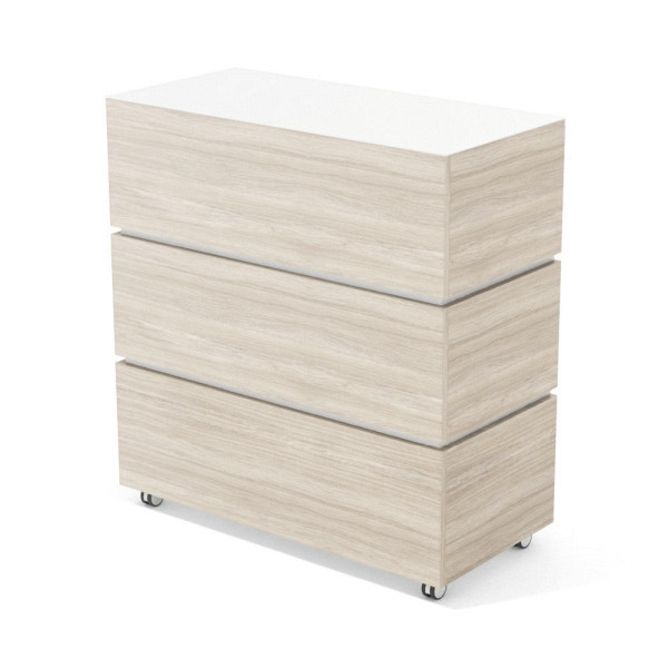 Deskin Theke LITTLE PEARL, Eiche gekalkt, B 1060 x T 505 x H 1133 mm, 288148