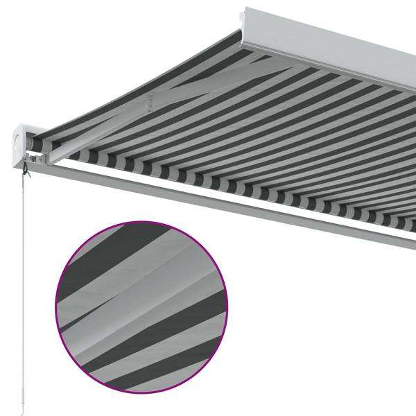 VidaXL Markisenbespannung Anthrazit/Weiß, 3 X 2,5 M – UV-beständig, Wasserabweisend
