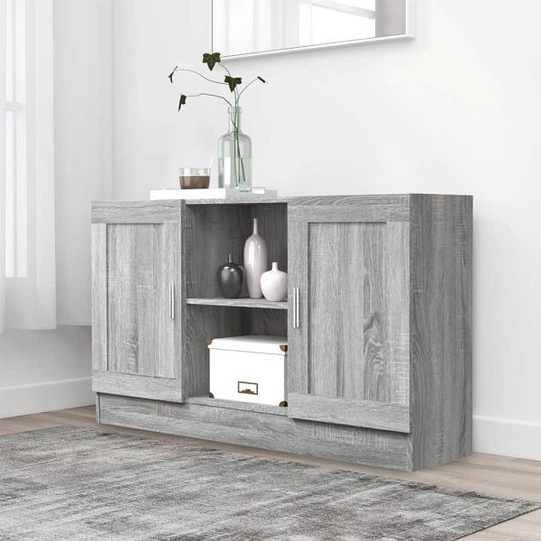 vidaXL Sideboard Grau Sonoma 120x30,5x70 cm Holzwerkstoff, 815625