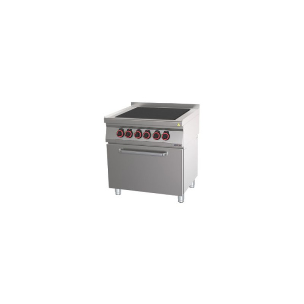 Casselin Elektroherd mit 4 Coup de Feu-Platten und statischem Elektrobackofen GN 2/1 80 - Linie 700, C7FOE4PFS80
