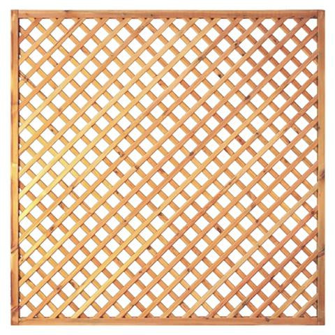 T&J Diagonal-Rankzaun 180 x 180 cm, MW 6 x 6 cm, Rahmen 45/45 mm, kdi grün, Leisten 12 x 30 mm, genagelt, 11611