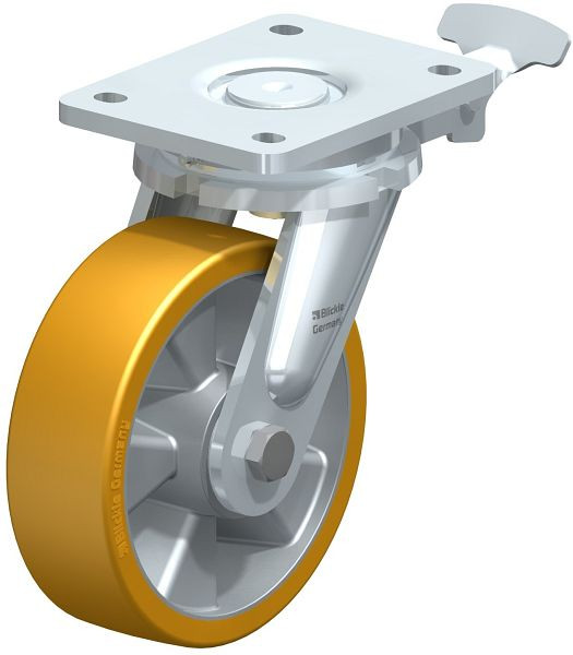 Blickle LO-ALTH 160K-RI4 Stahlgeschweißte Schwerlast-Lenkrolle, Blickle Extrathane®, Hellbraun, 852552