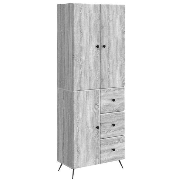 vidaXL Schrankset 2-teilig Grau Sonoma Holzwerkstoff, 3416904